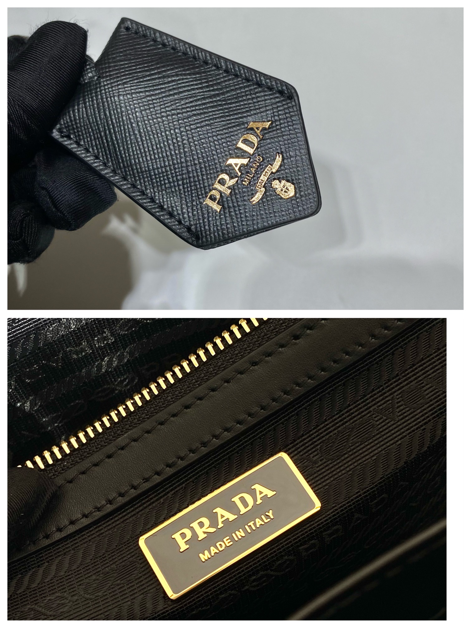 Pra*a small tote in saffiano leather 1ba354-28*22*9cm