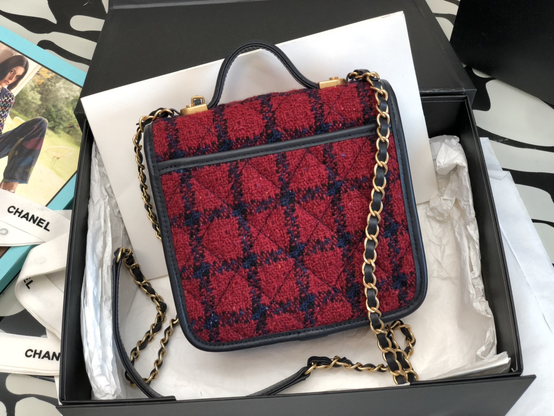 Ch@nel Flap Bag-17*20.5*6CM