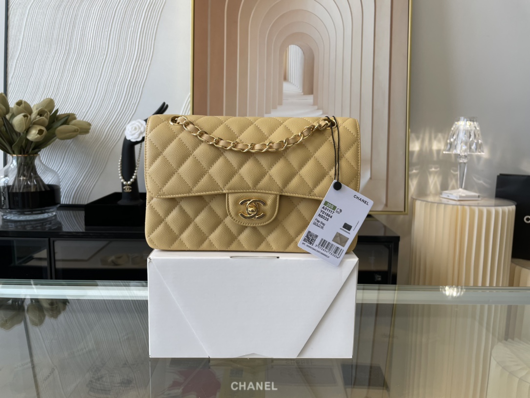 Ch@nel Flap Bag-Caviar-23CM