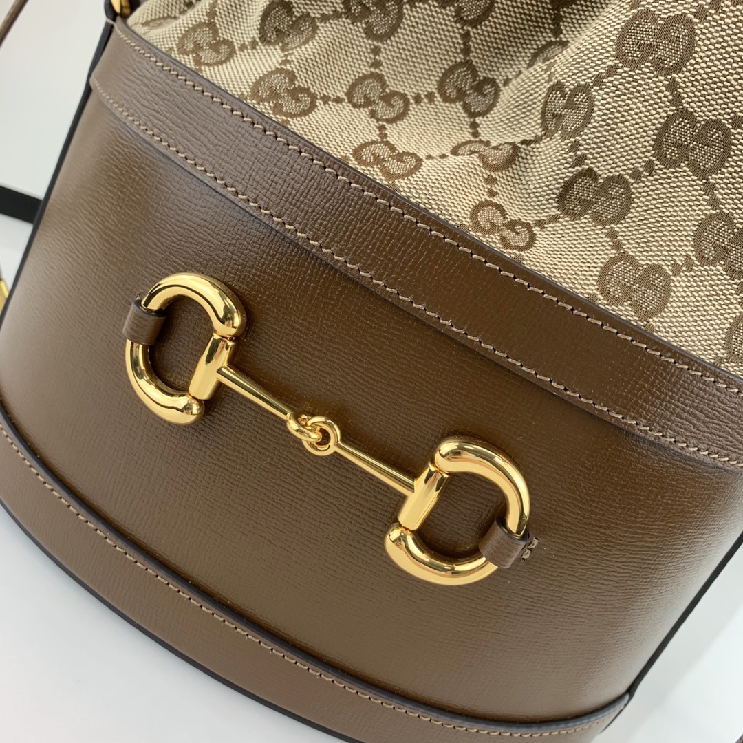 G*u*i 1955 horsebit bucket bag-22*25*12cm