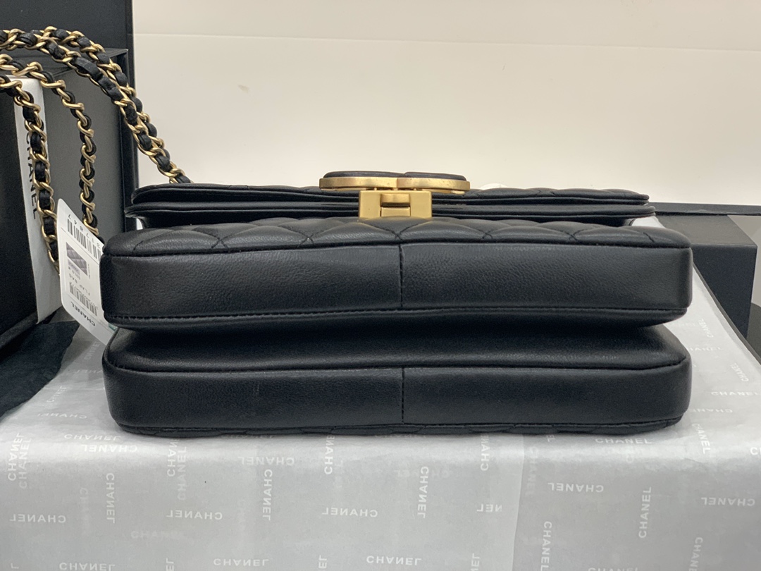 Ch@nel Flap Bag-22X7X13CM