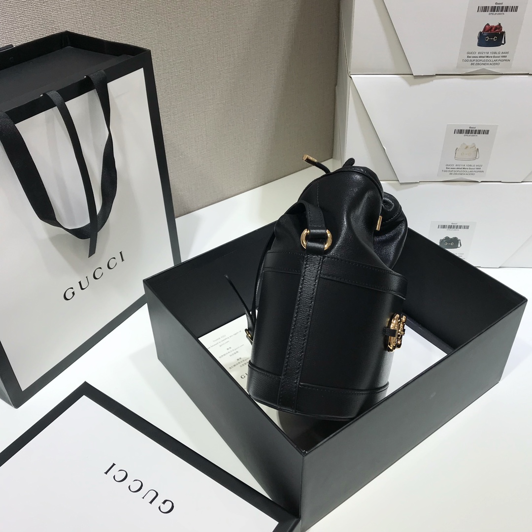 G*u*i 1955 horsebit bucket bag-22*25*12cm