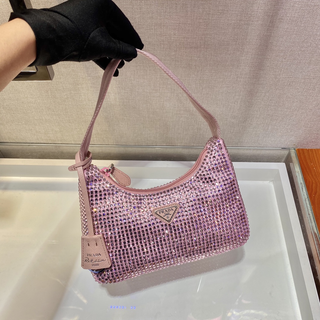 Pra*a nylon 1ne515 hobo bag-23*14*5cm
