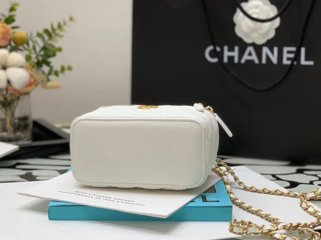 Ch@nel Cosmetic Bag-Caviar-18CM