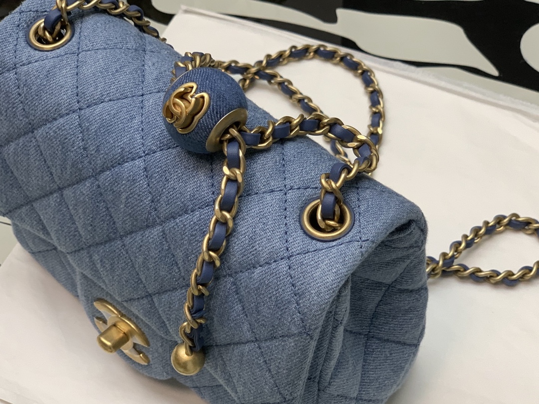 Ch@nel Flap Bag-13*18*7CM