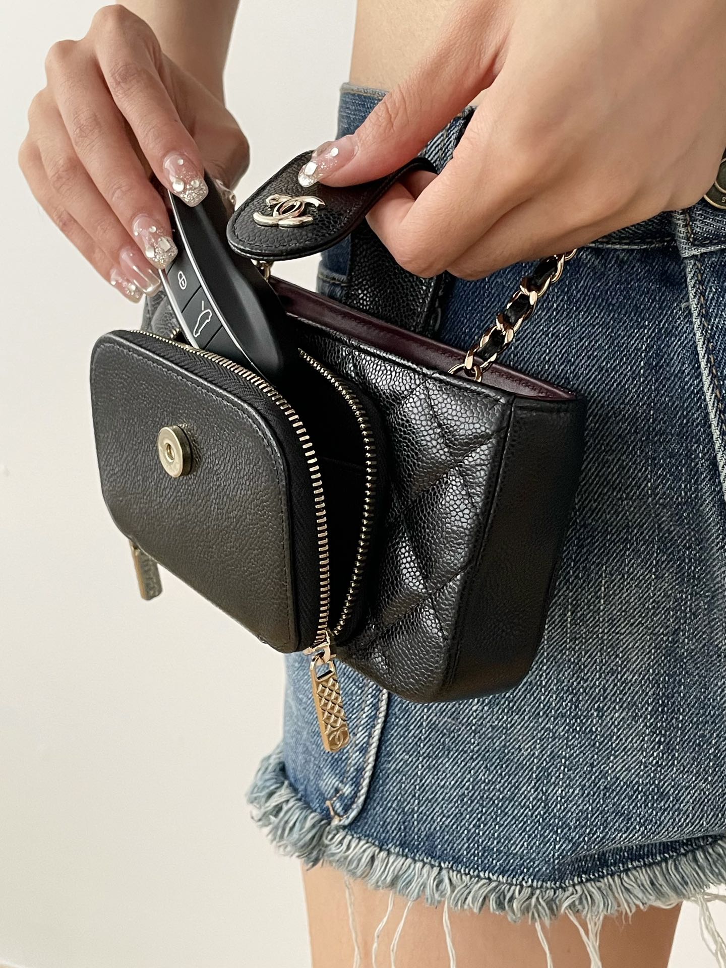 Ch@nel Chain Coin Purse-19*10*3.5CM