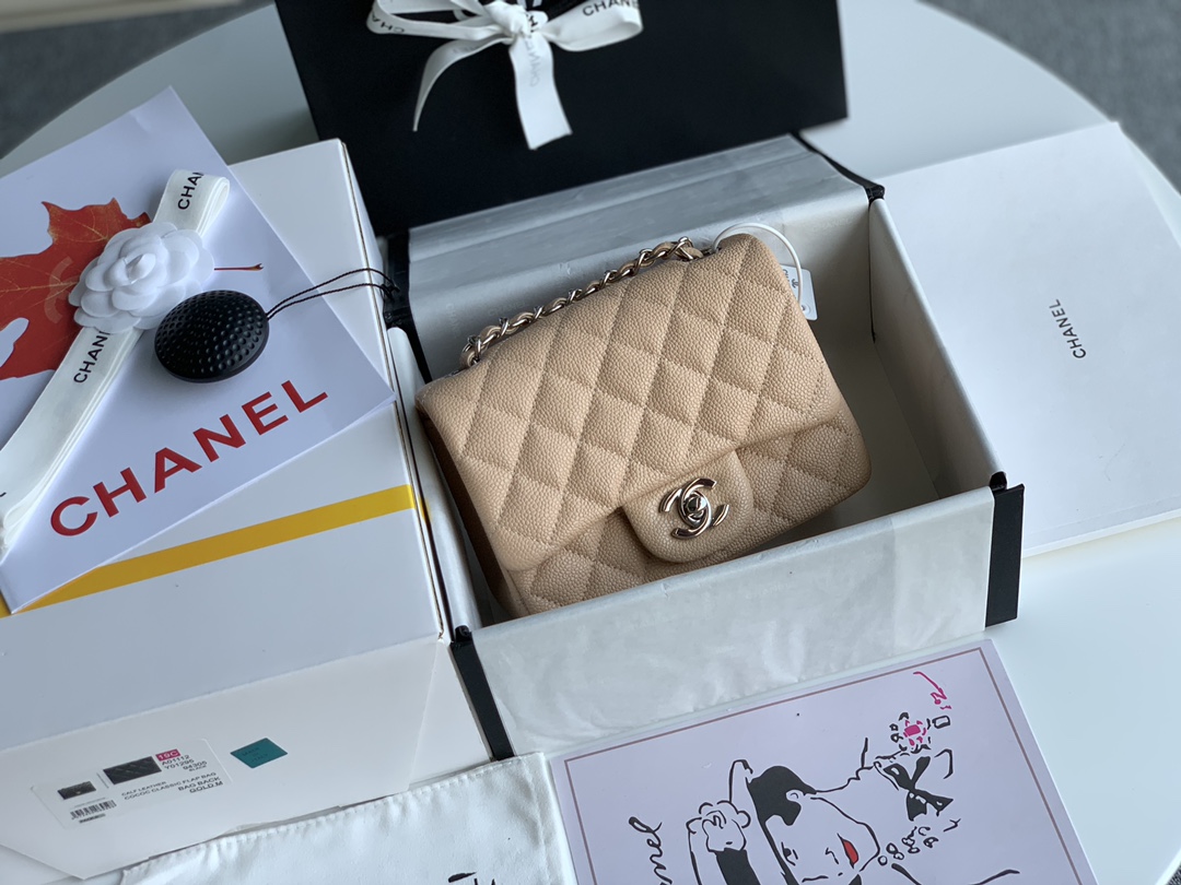 Ch@nel Flap Bag-Lambskin-Silver Hardware-17CM