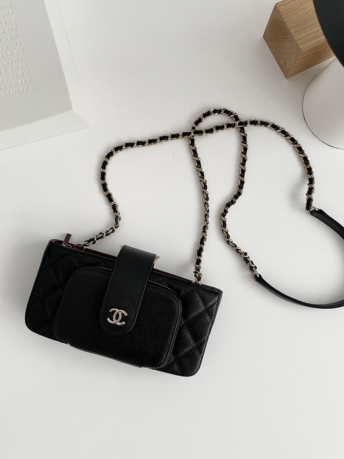 Ch@nel Chain Coin Purse-19*10*3.5CM