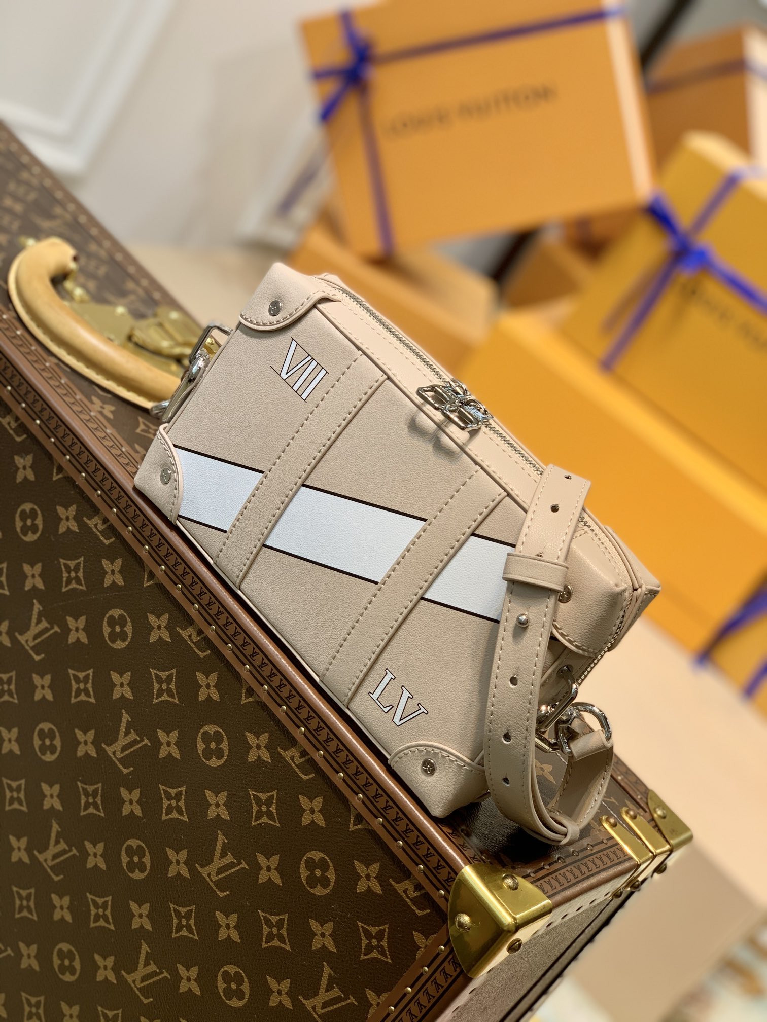 LV Soft Trunk Handbags-M45880-22.5 x 14.0 x 5CM