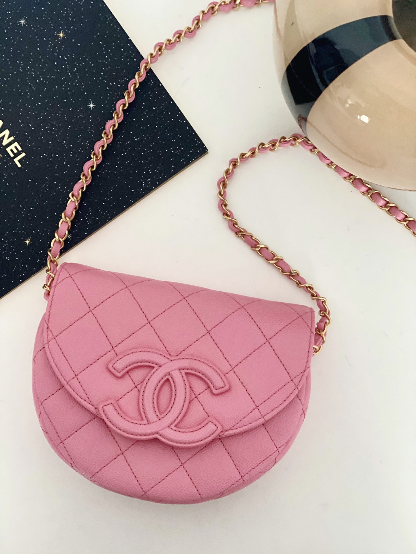 Ch@nel Vintage Saddle Bag-19*16*7CM