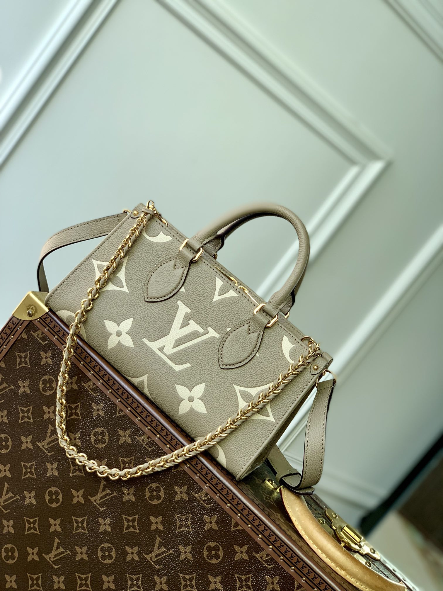 l0*is V*t0n onthego east west handbag-m23640-25*13*10cm