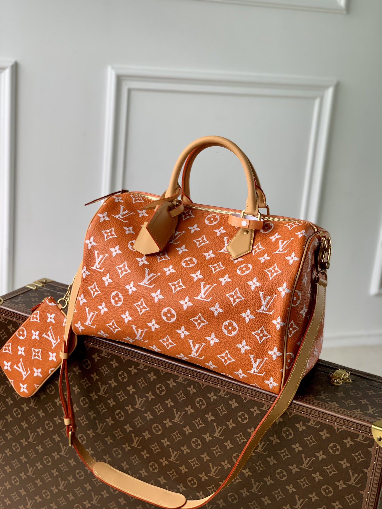 l0*is V*t0n speedy p9 bandoulière 40 monogram leather -40 x 26 x 23cm