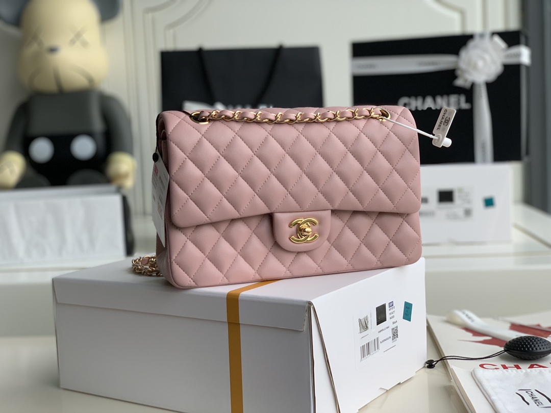 Ch@nel Flap Bag-Lambskin-25CM