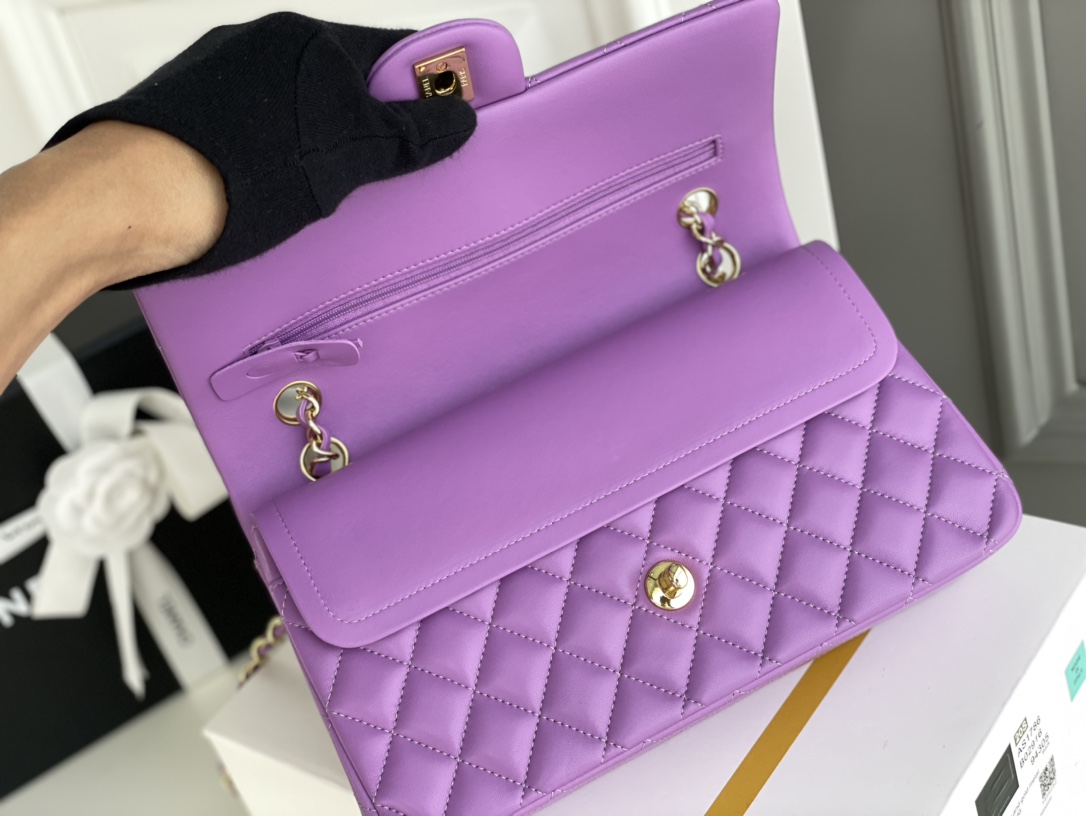Ch@nel Flap Bag-Lambskin-25CM
