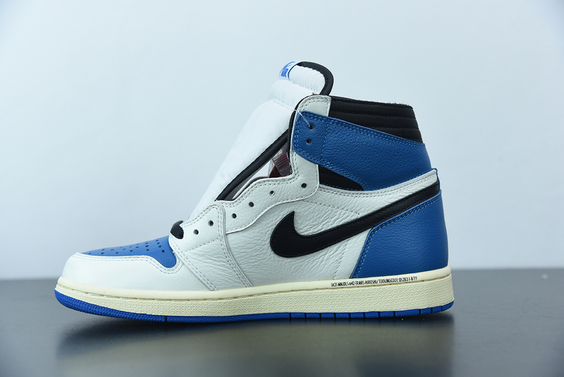 TRAVIS SCOTT X FRAGMENT X AIR JORDAN 1 HIGH OG SP MILITARY BLUE DH3227-105 (WITH UPDATED BOX)