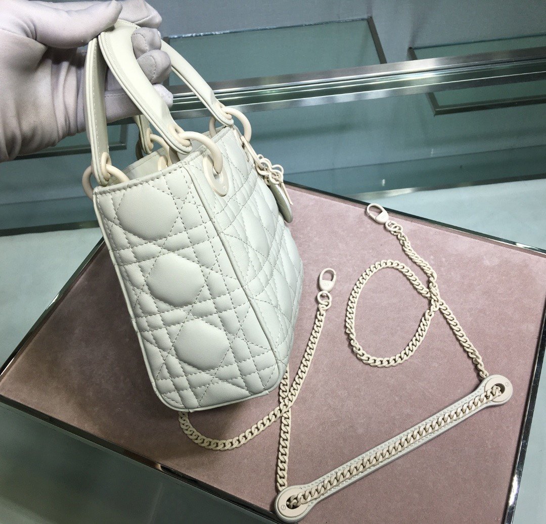 lady D*or with lambskin-17*15*8cm