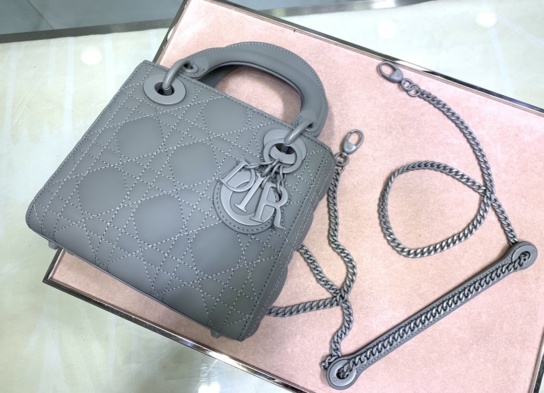 lady D*or with lambskin-17*15*8cm