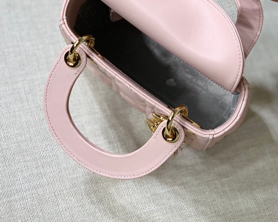 lady D*or with lambskin-17*15*8cm