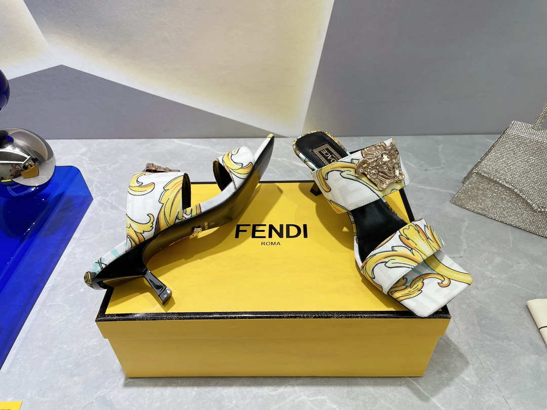 F**di×versace heels-6cm
