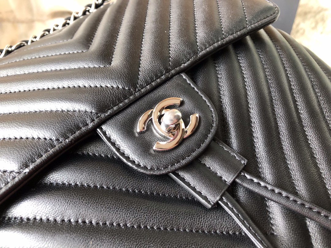 Ch@nel Backpack-Silver Hardware-20*25*10&30*25*15CM