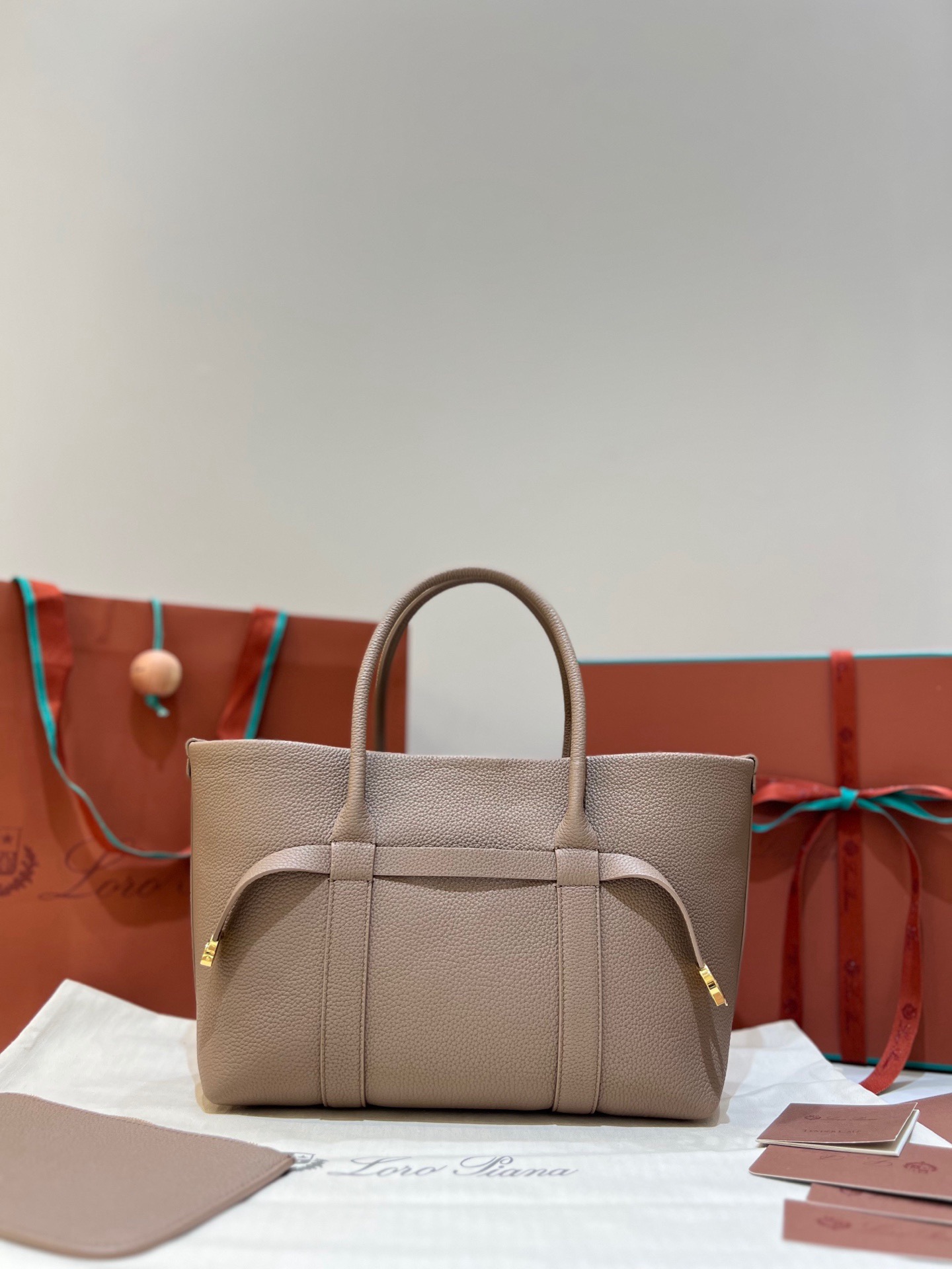 L0r0 P1ana ghiera shopper bag-28*19*12cm