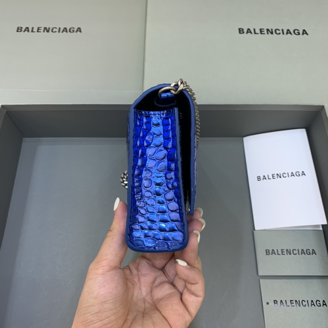 Ba*len*cia*ga hourglass wallet on chain-19*4*12cm