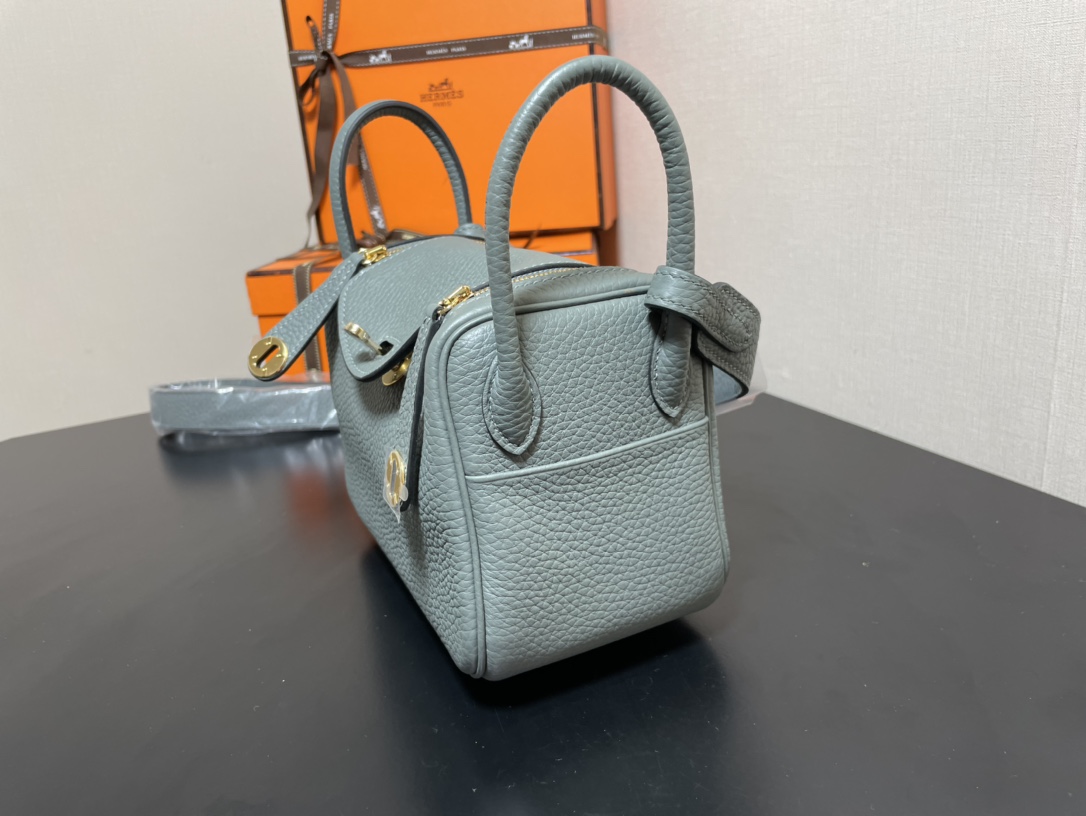 H**mes lindy 19-togo leather-19cm
