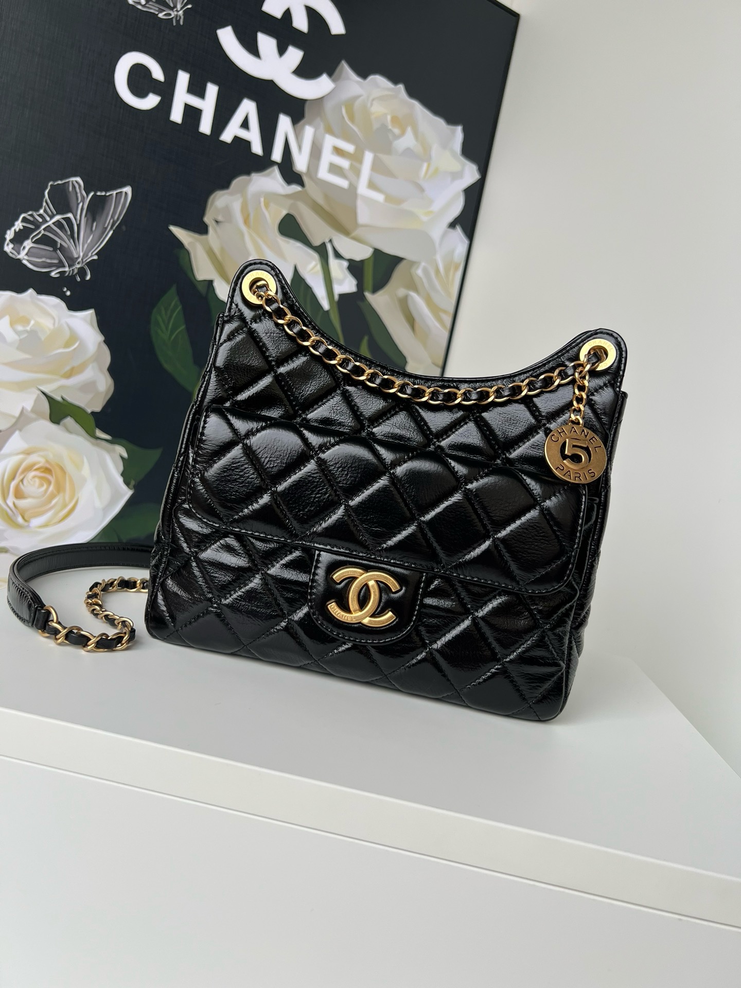 Ch@nel Hobo Handbags-22.5*21.5*7CM