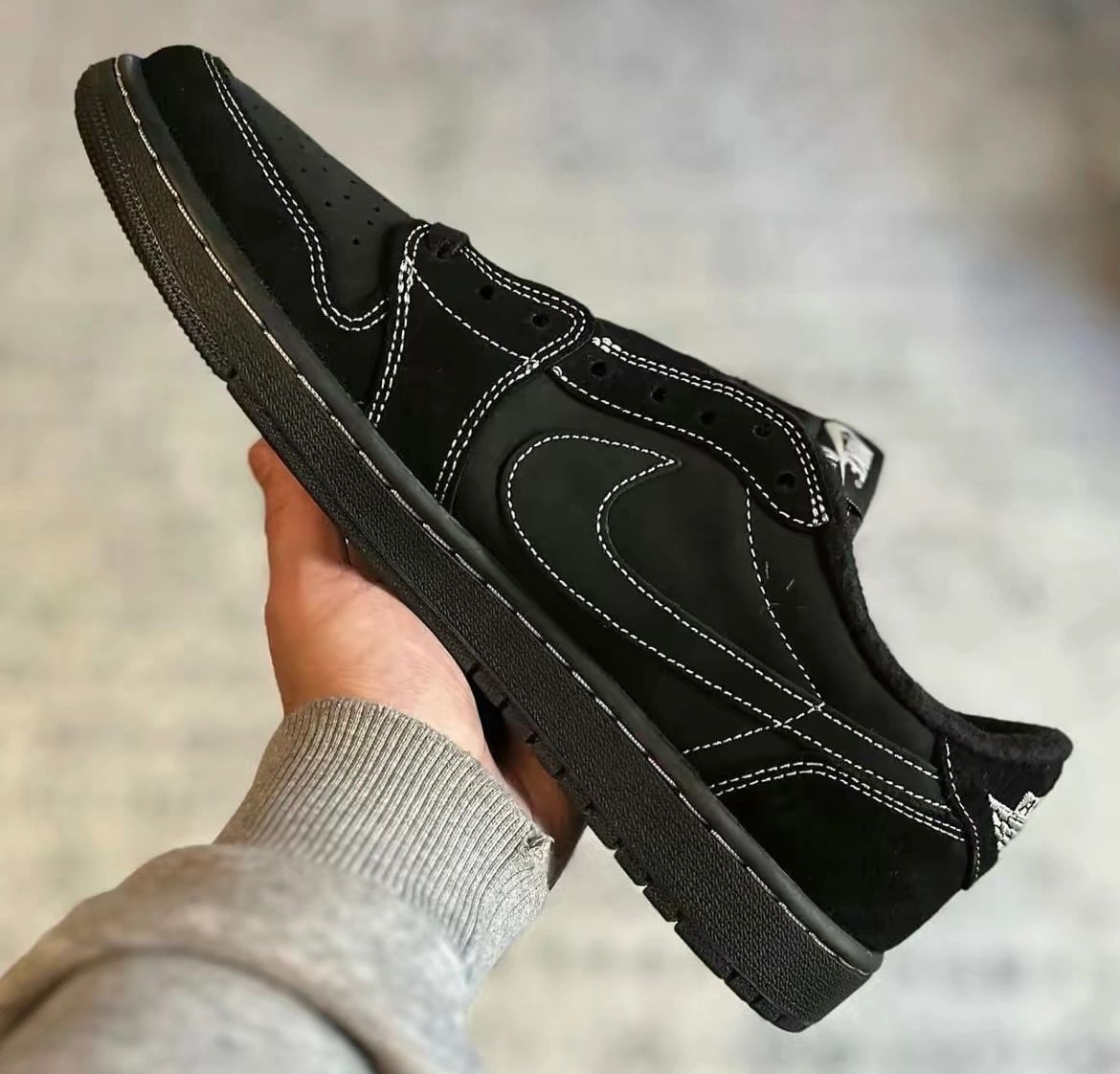 travis scott x air jordan 1 low og “black phanT0m” dm7866-001