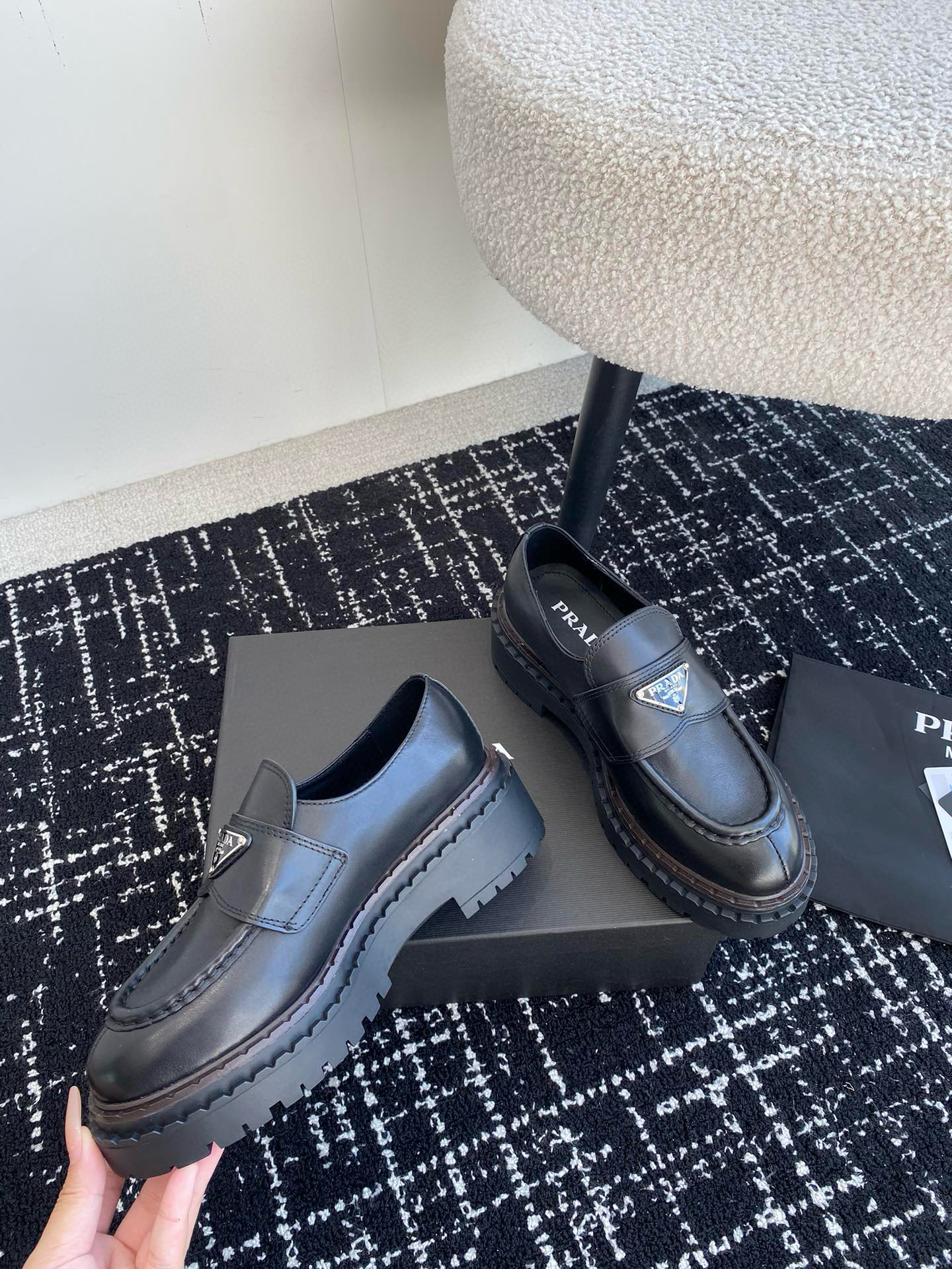 Pra*a loafers 2024ss-5cm
