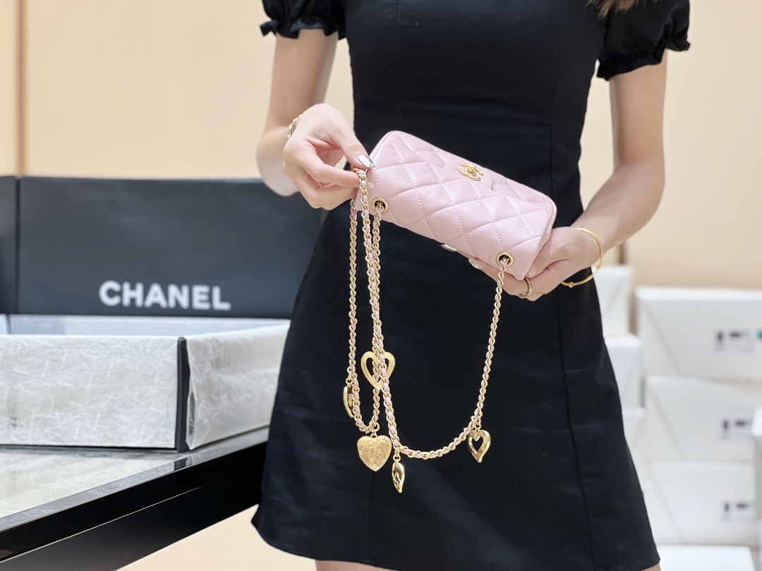 Ch@nel Flap Bag-12*19*7CM