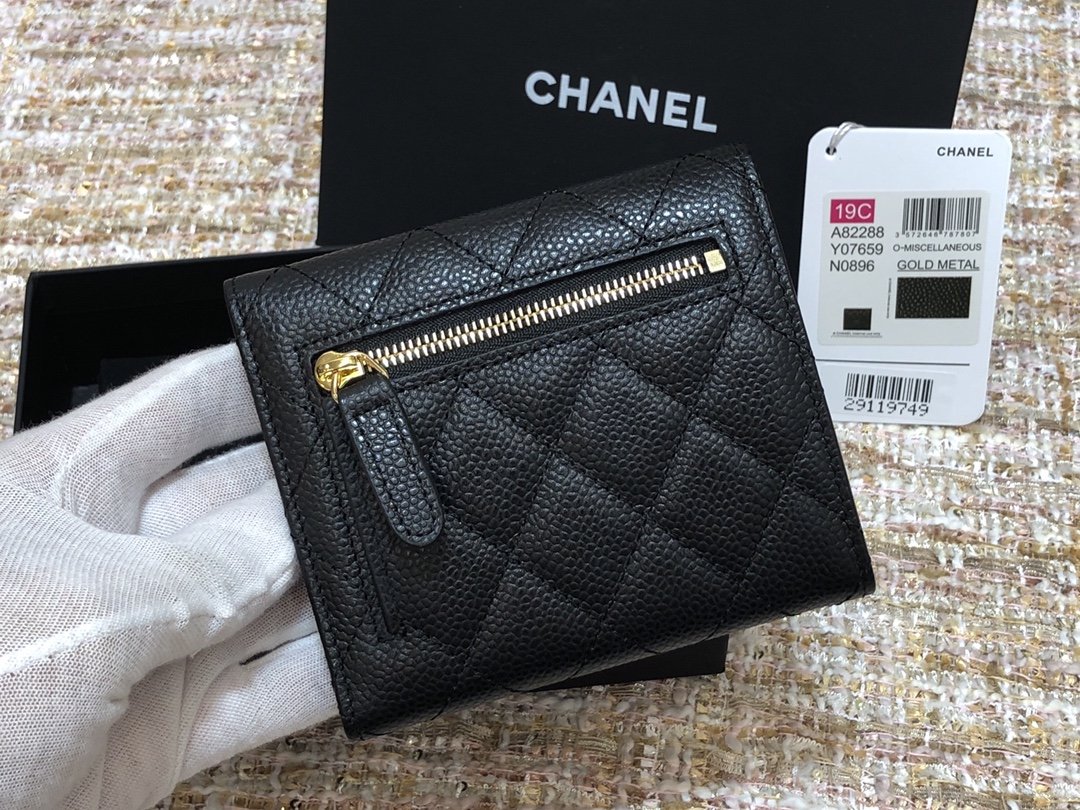 Ch@nel Wallet-Gold Harware-11*10CM