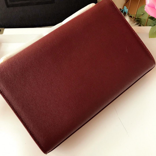 Y*L medium in grain de pouder embossed leather-24*14.5*5.5cm