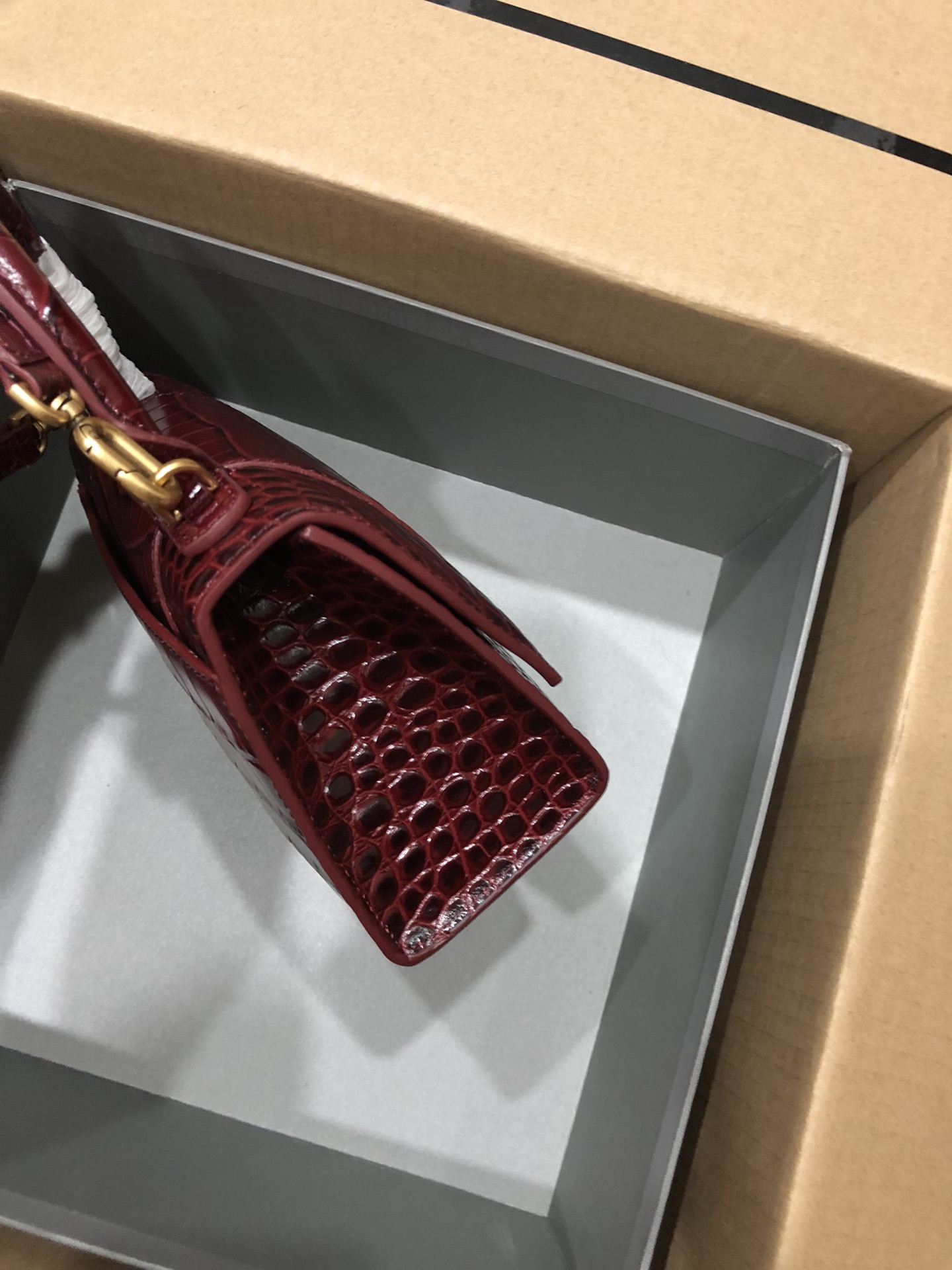 Ba*len*cia*ga small hourglass bag-13*8*19cm