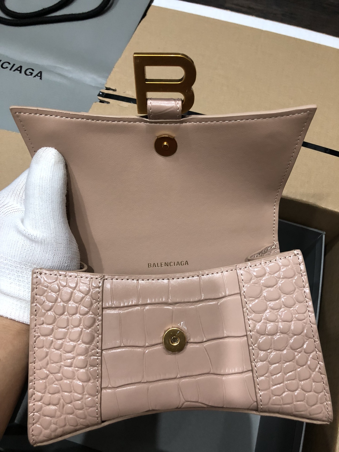 Ba*len*cia*ga small hourglass bag-13*8*19cm