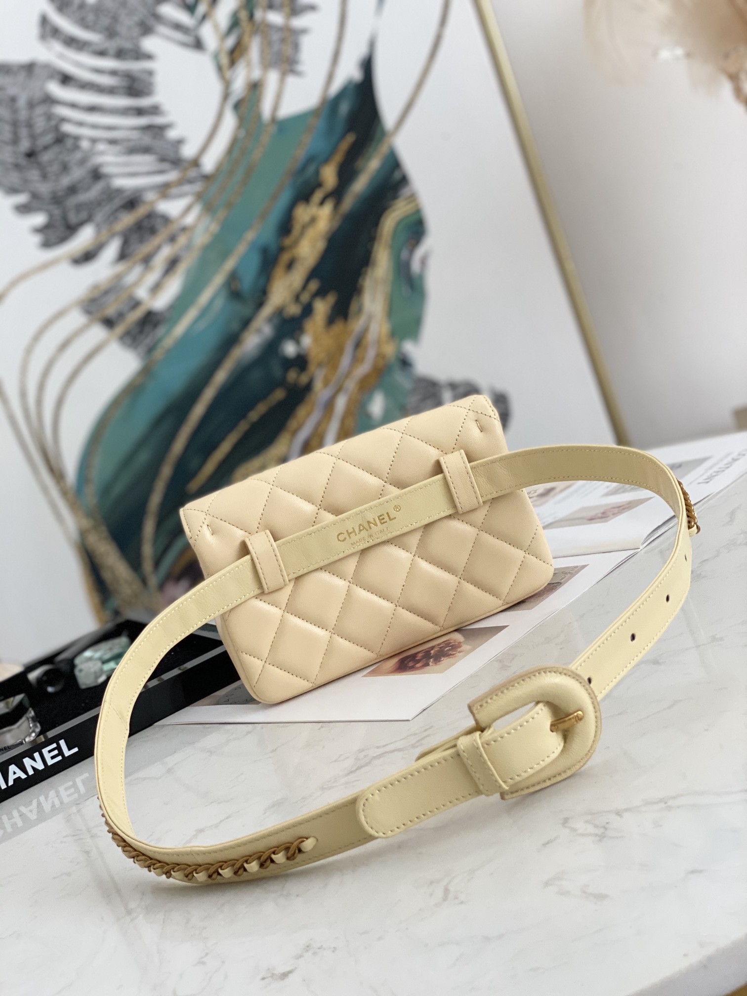 Ch@nel Waist Bag-18*3.5*12CM