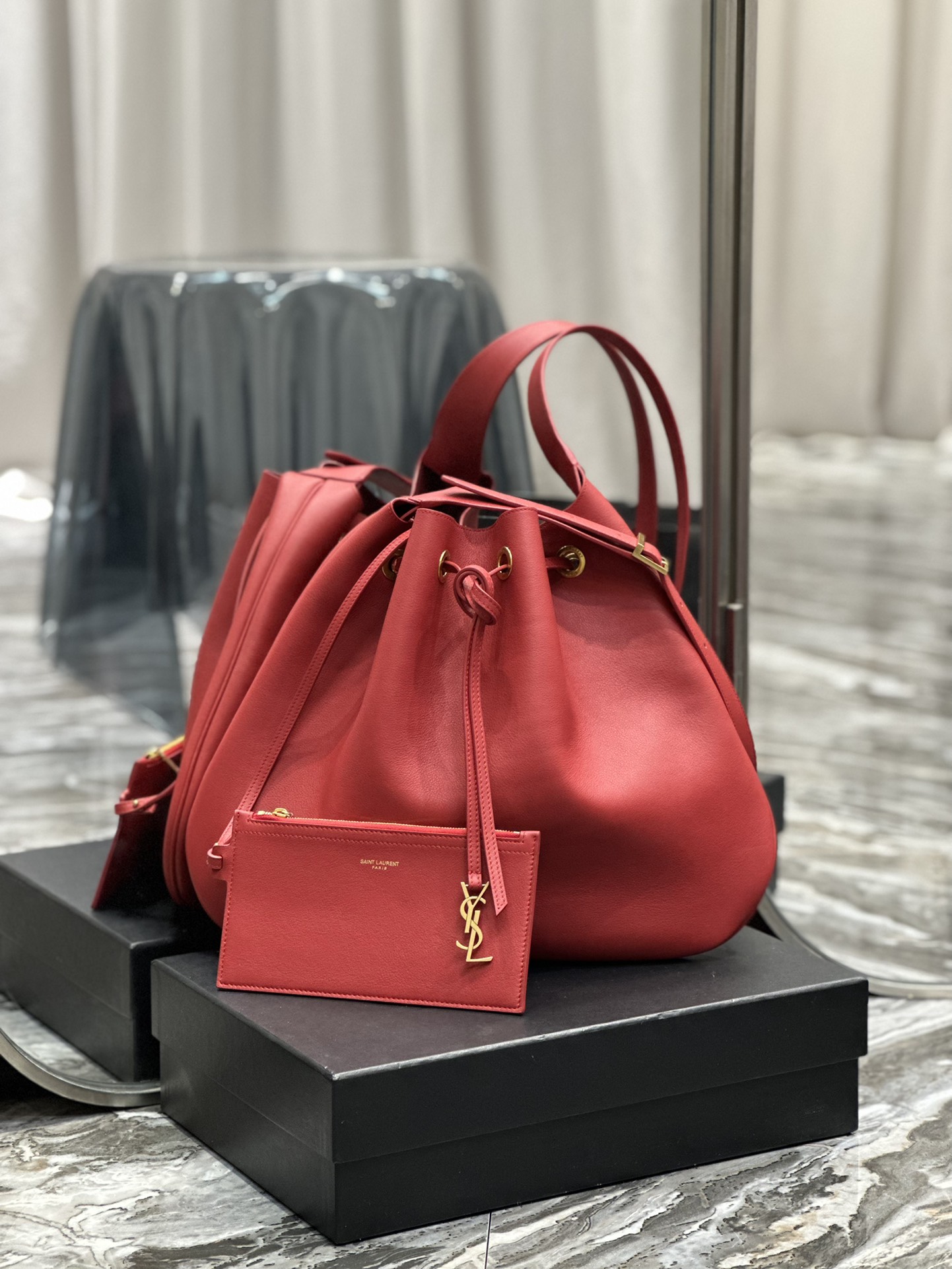 Y*L flat hobo bag-44×33×2.5cm