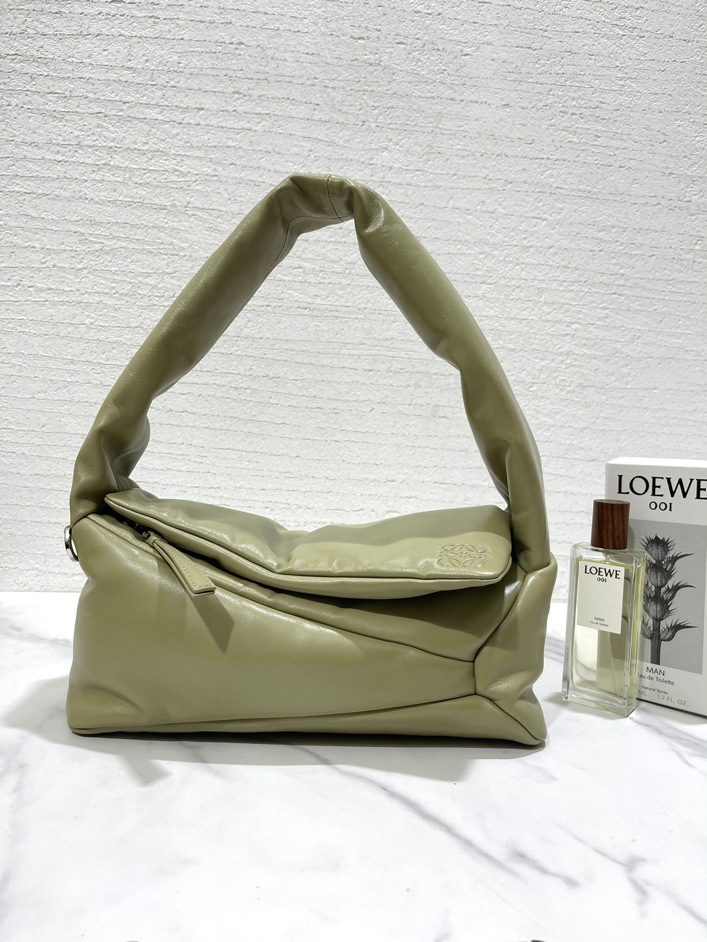 L0ew* puzzle puffer hobo bag-31*16*13cm