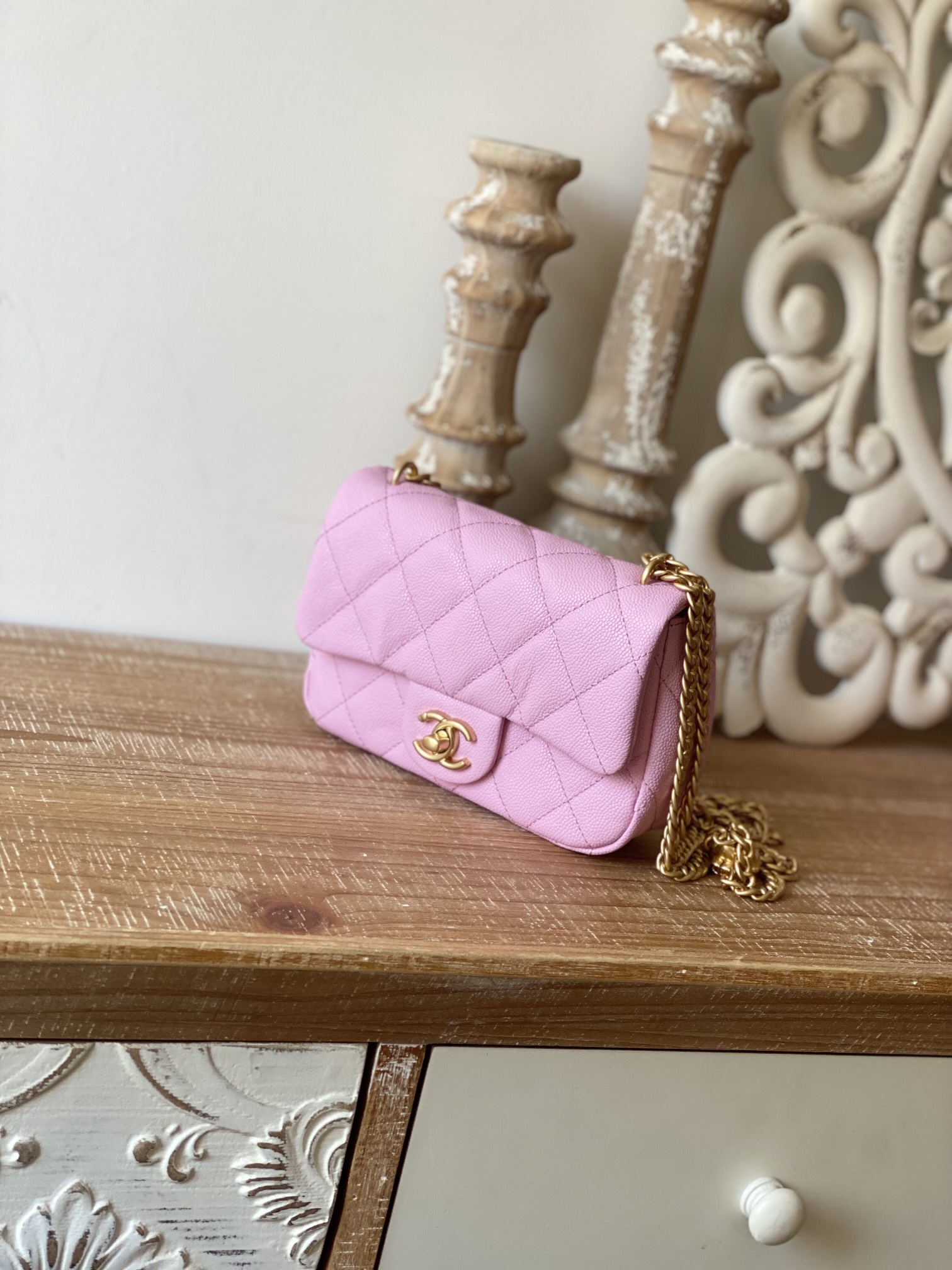 Ch@nel Flap Bag-12*19*8CM