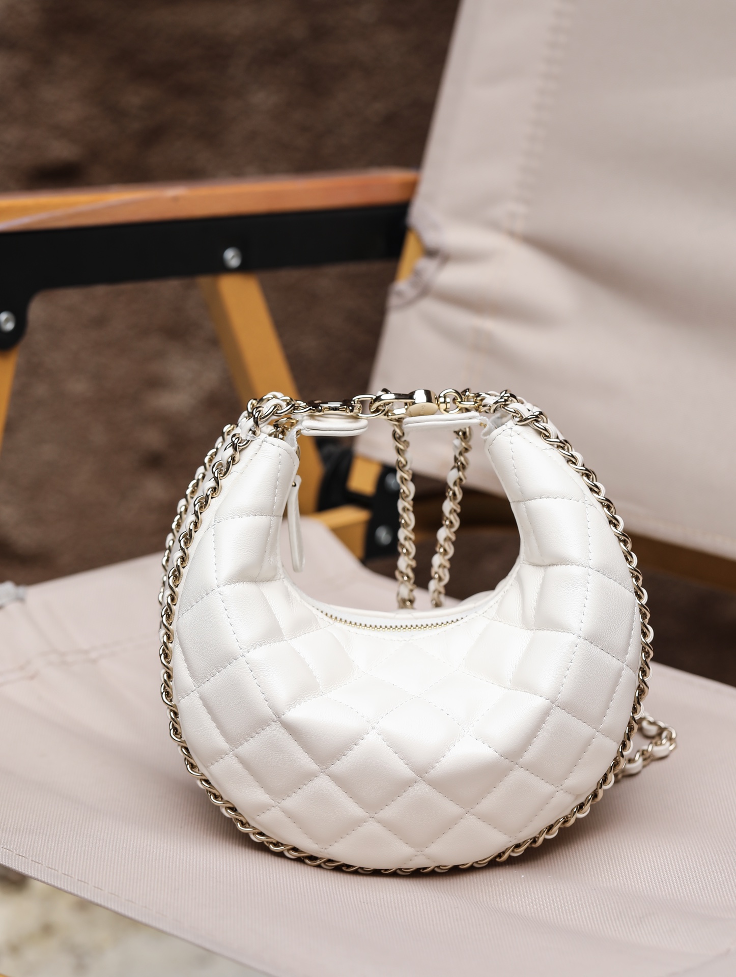 Ch@nel 23SS Moon Bag-16*10/22*14CM