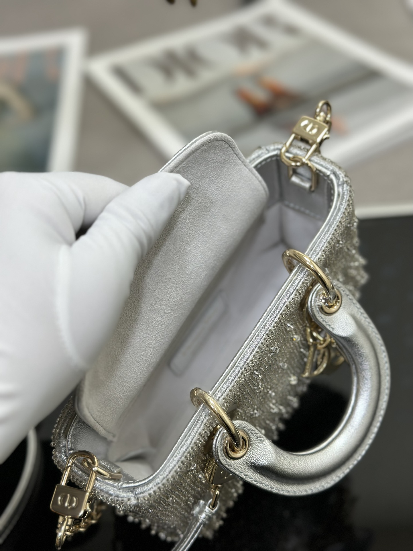 lady D*or handle bag-16 x 9 x 5cm