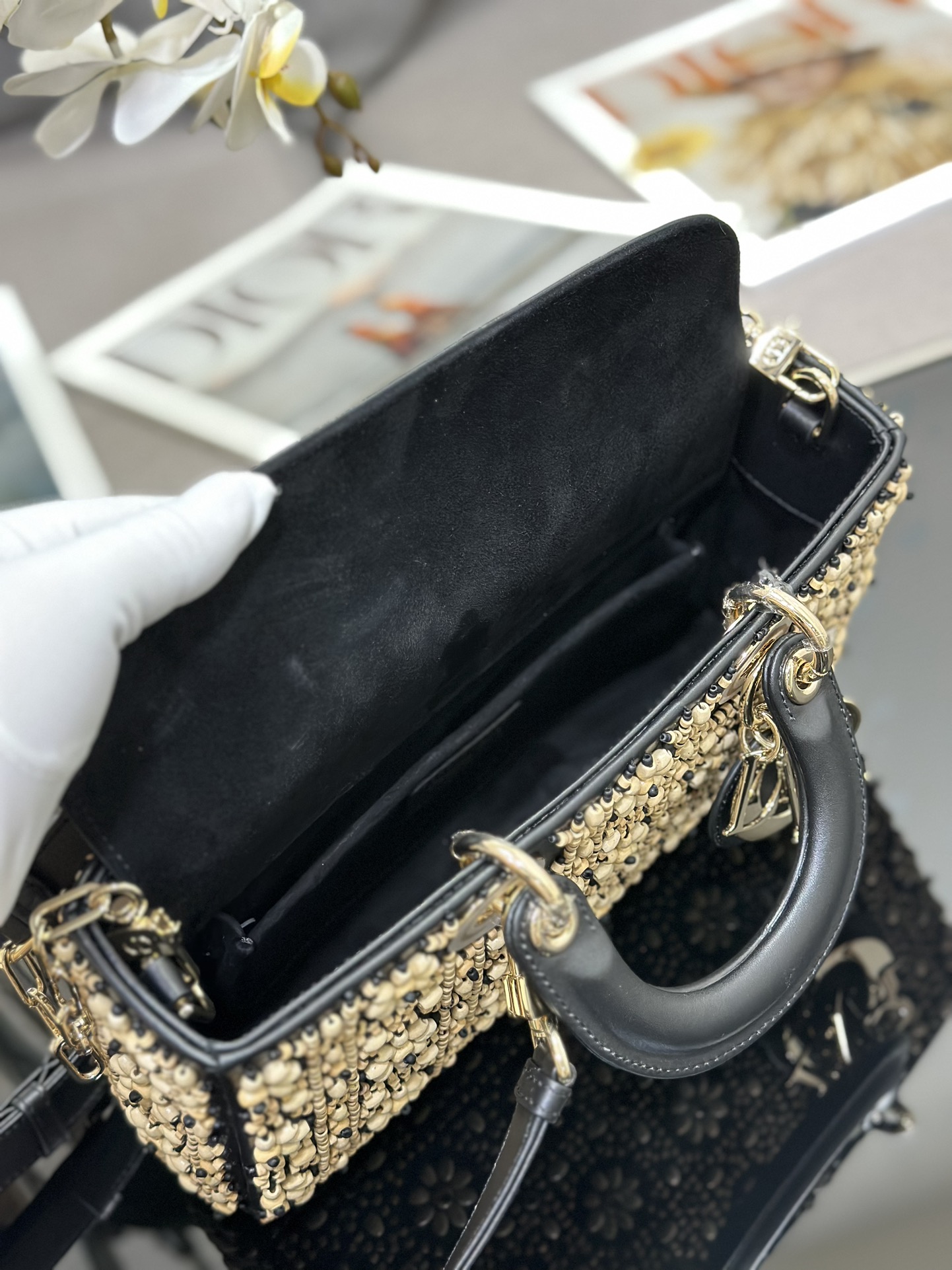lady D*or handle bag-26 x 13.5 x 5cm