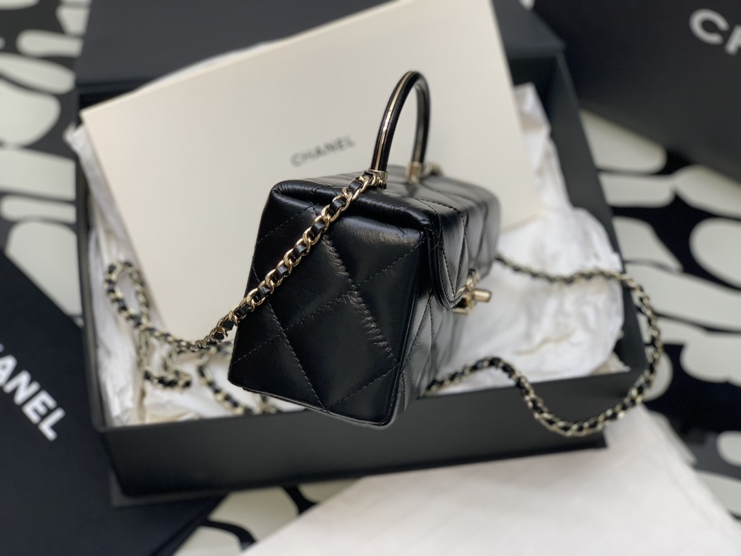 Ch@nel Vintage Box Bag-10.5*17*8CM
