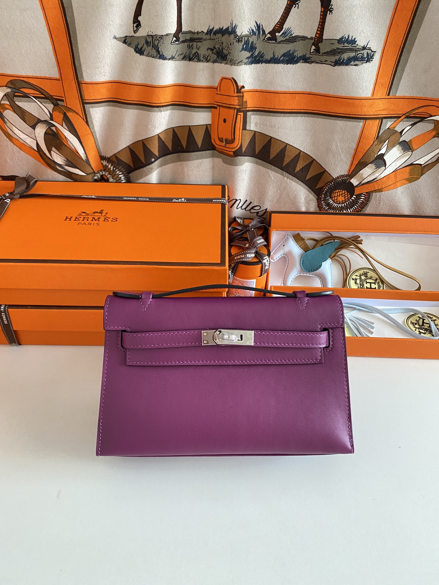 H**mes mini kelly pochette-swift -22cm