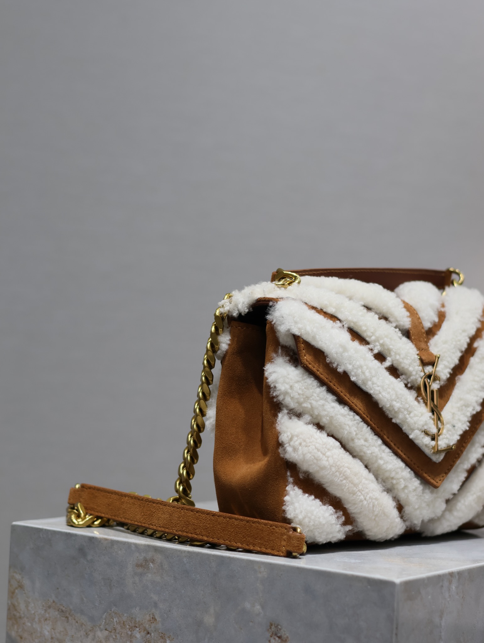 YS L Monogram College Bag-24*17*7CM