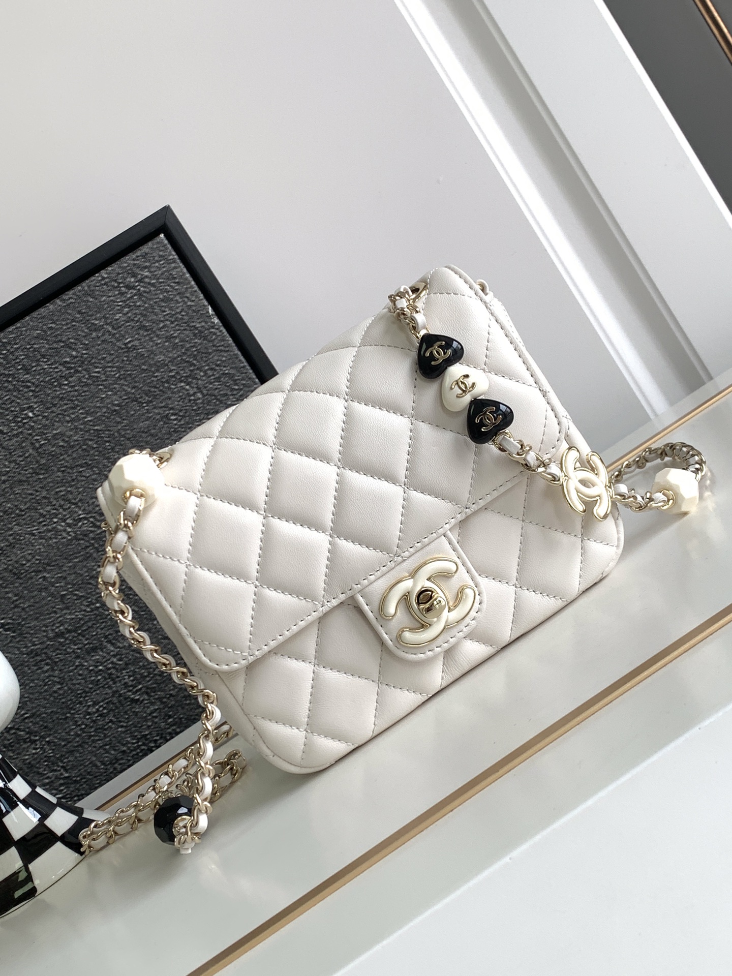 Ch@nel Flap Bag-12.5x16x4.5CM