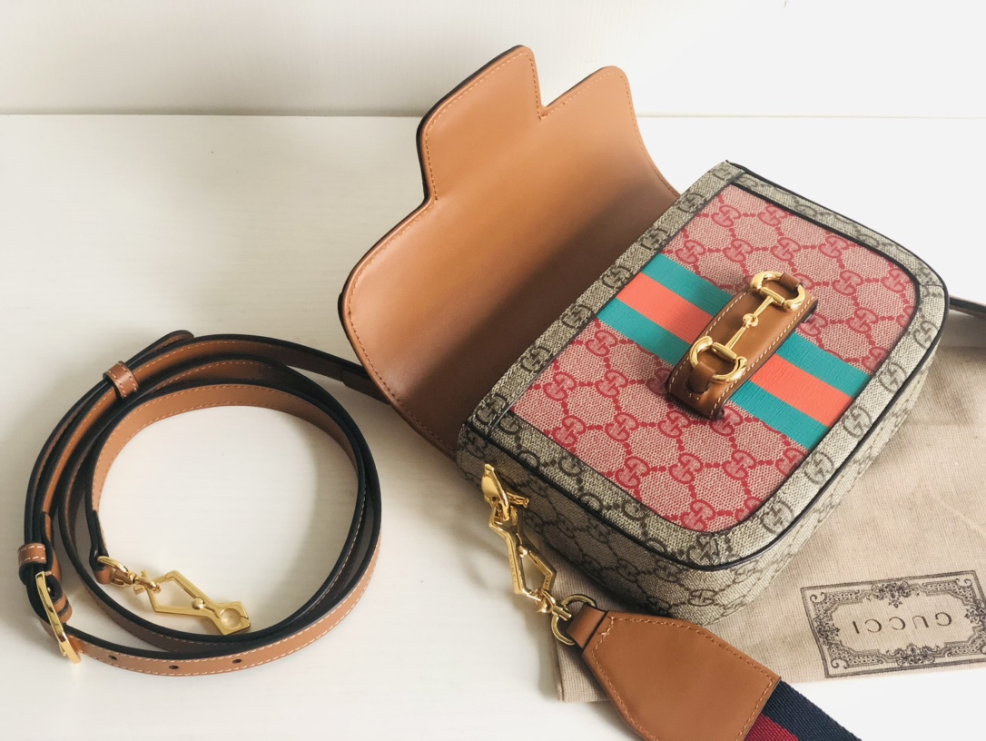 G*u*i 1955 horsebit shoulder bag-20.6*14.4*5.1cm