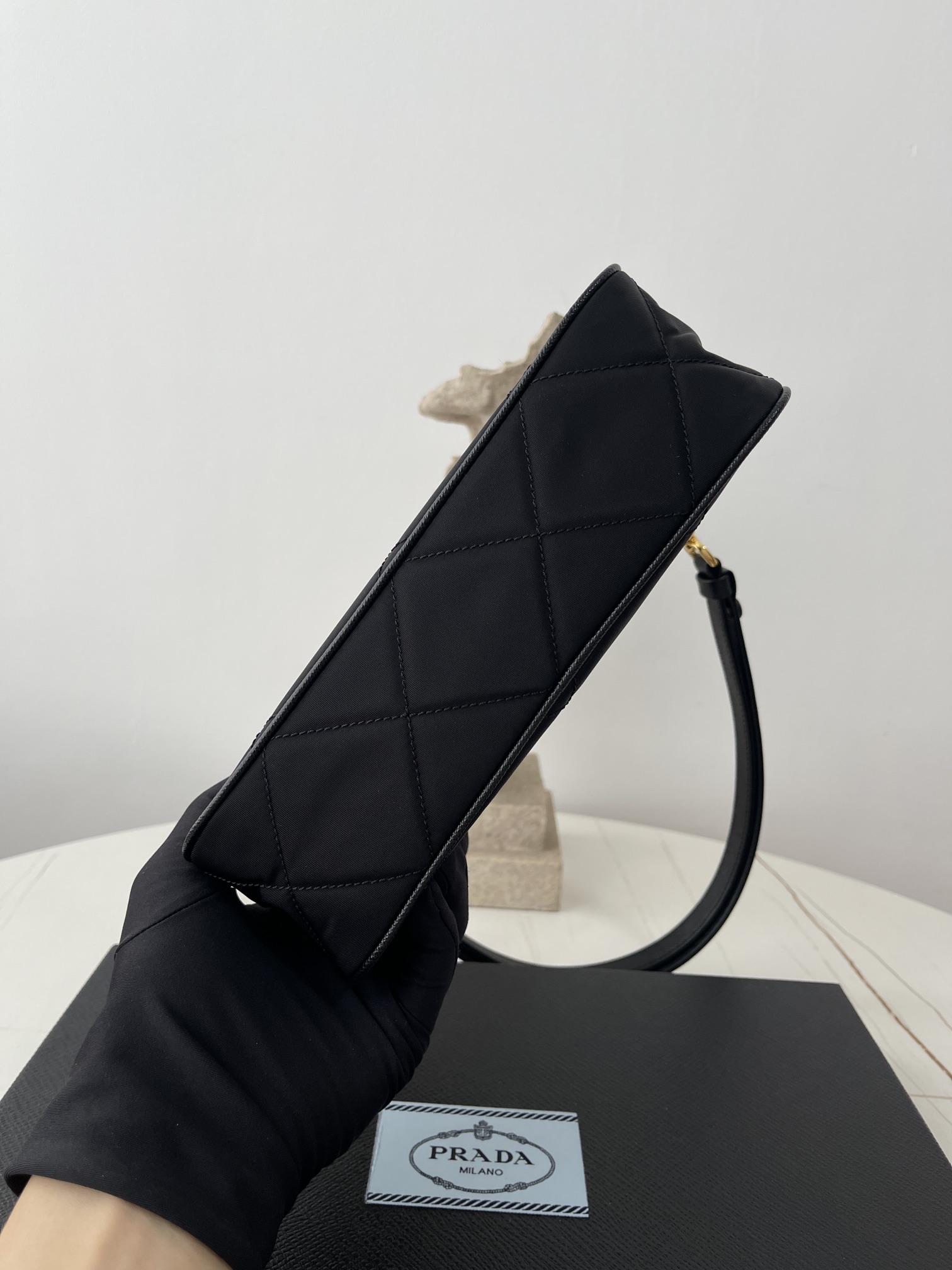 Pra*a nylon 1bc204b hobo bag-23*17*6.5cm