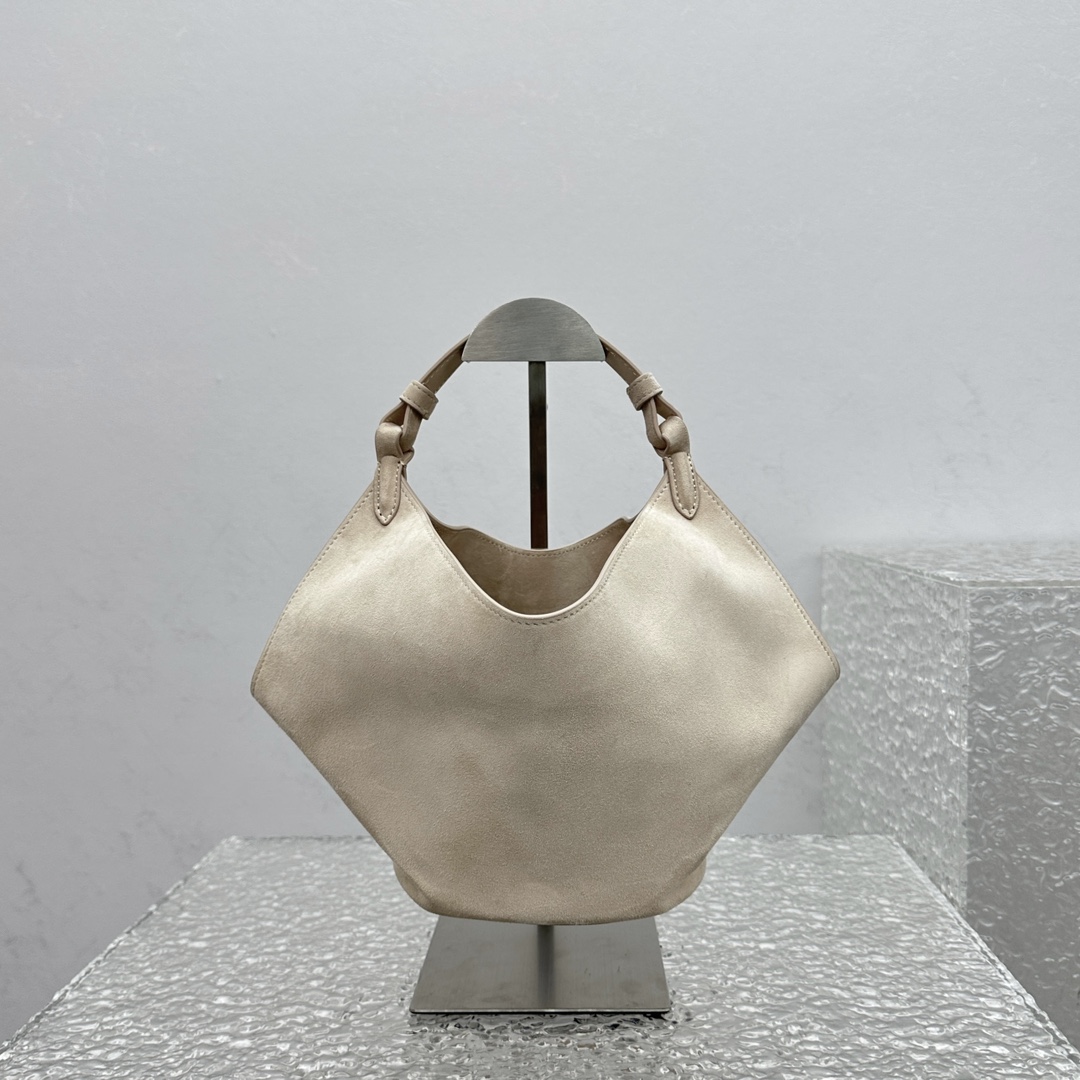 Khaki Lotus Mini Matte Handbag-16*16*15CM