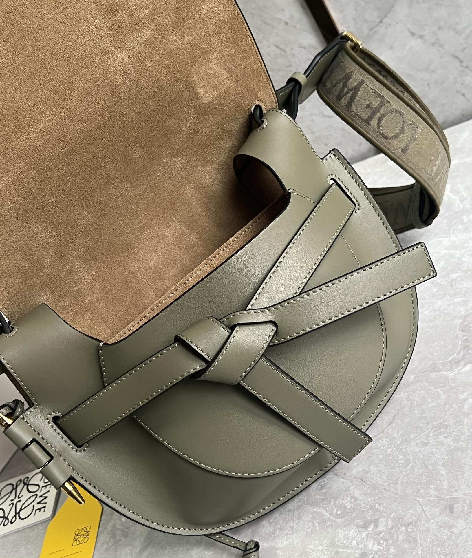 L0ew* puzzle gatedual bag-25*19*11.5cm